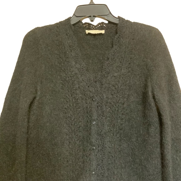 La Maille Sezane Angie Cardigan Sweater Womens XS Black Crochet, Feminine New - Picture 7 of 16